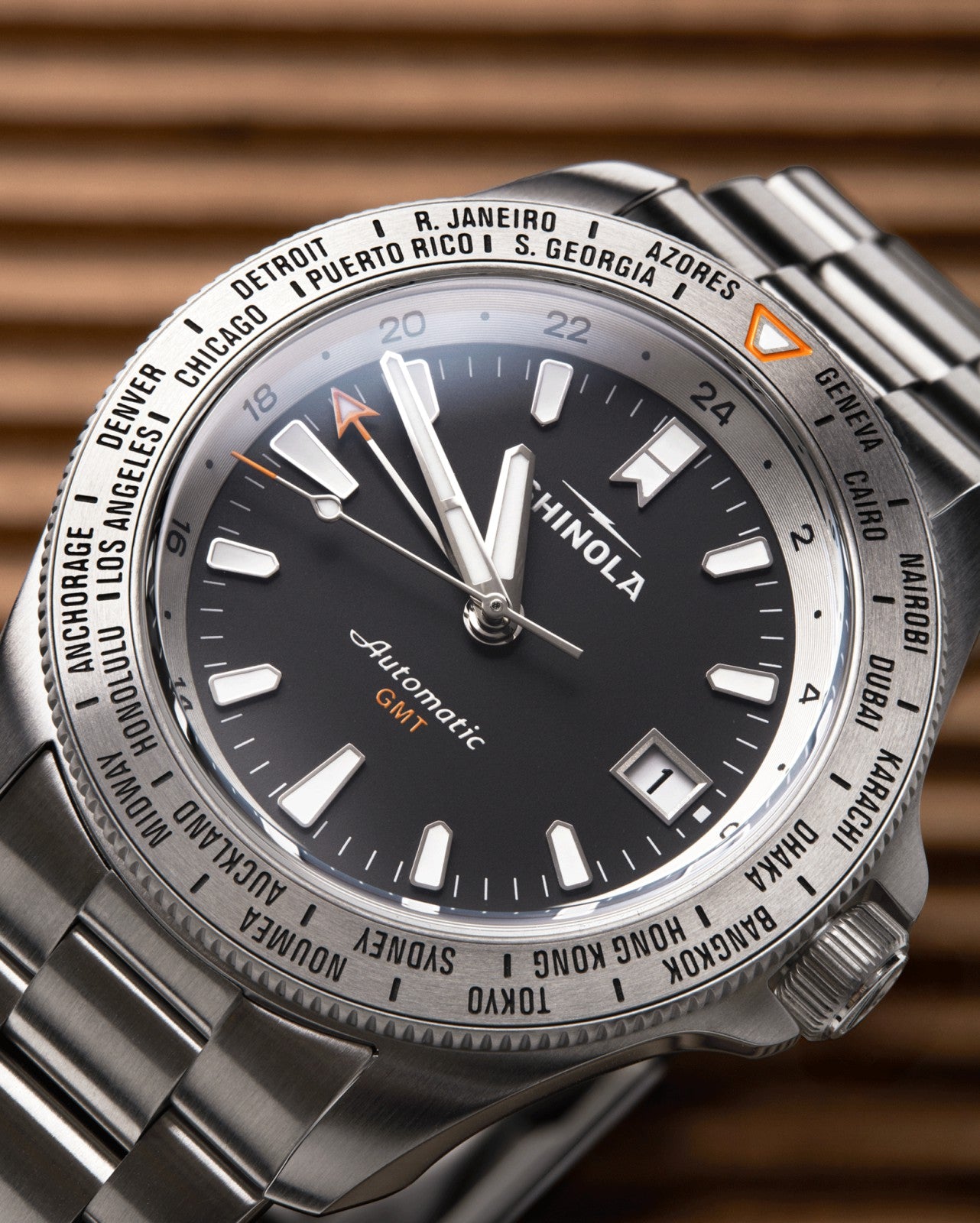 Shinola Monster Worldtimer GMT Watch