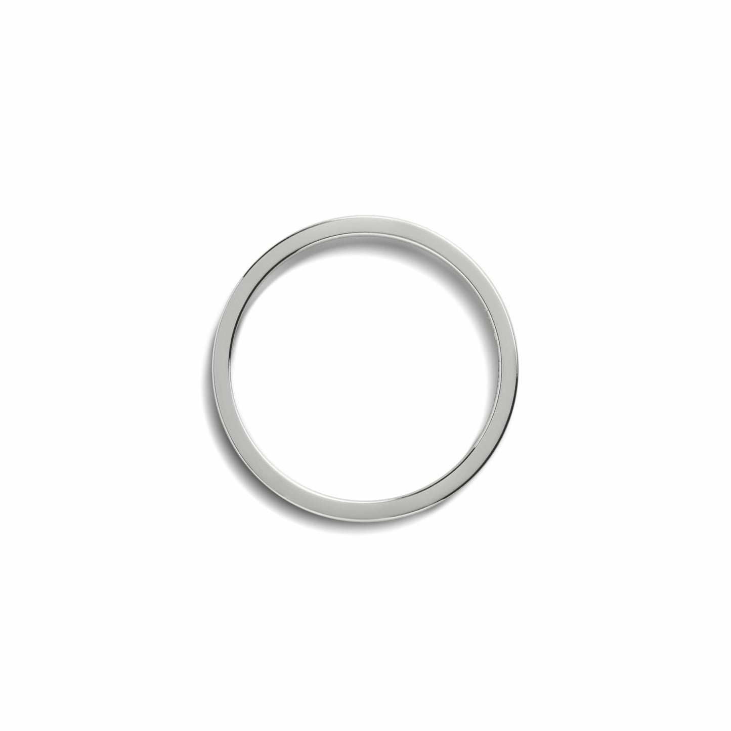Shinola 1mm Round White Gold Band