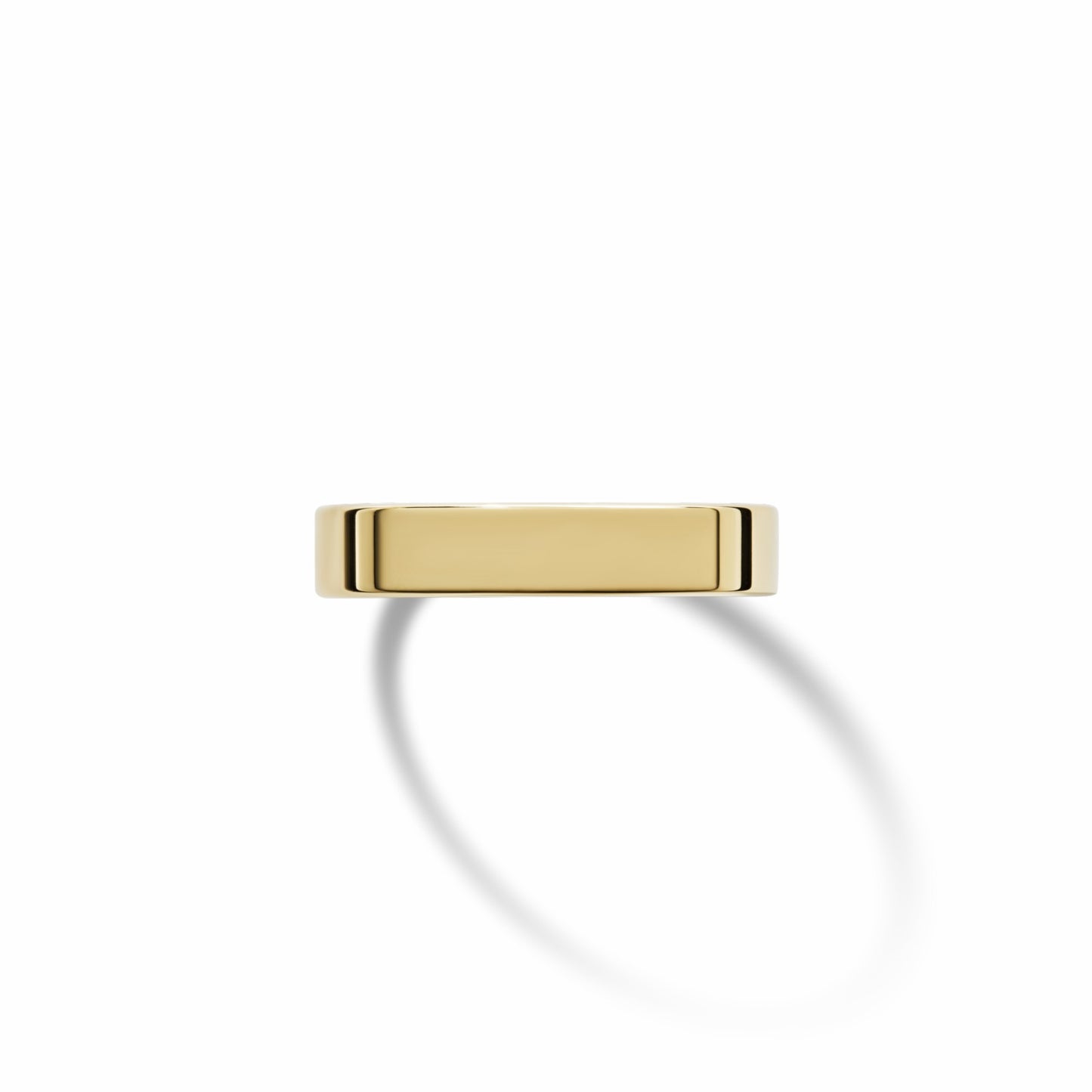 Shinola 4mm Flat Yellow Gold Band
