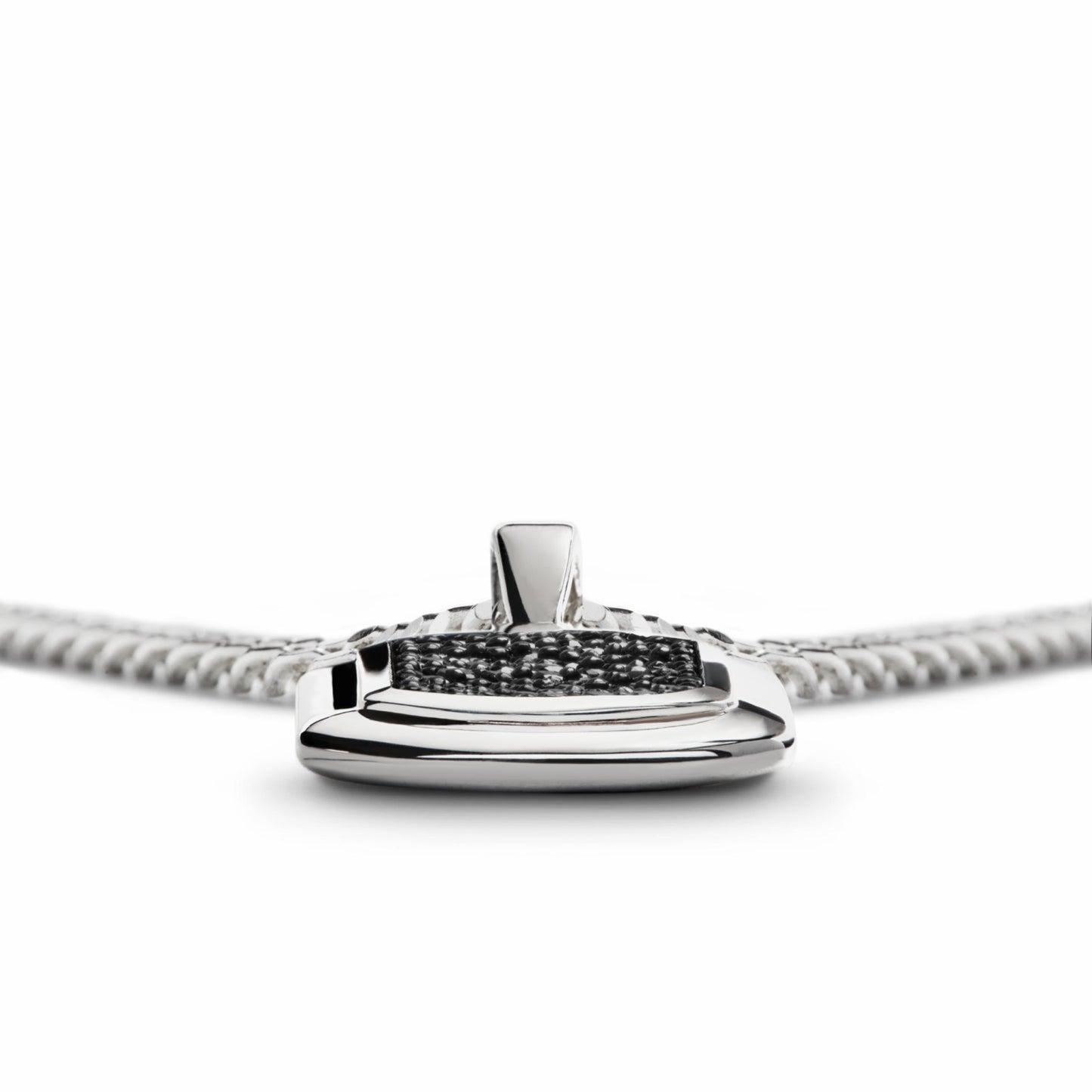 Shinola 21mm Black Diamond Pave Tag Necklace