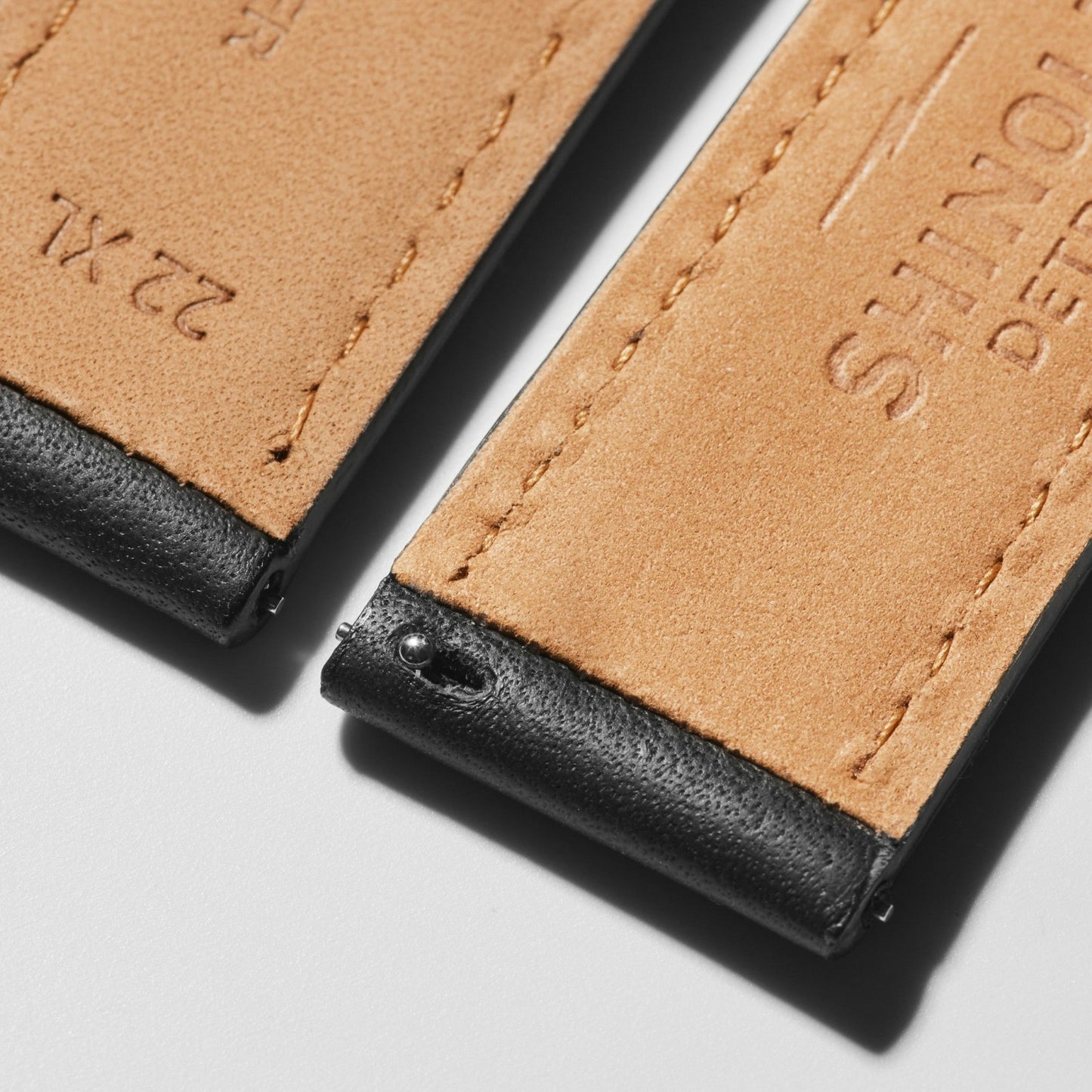 Shinola QR Strap: 22/20 XL Aniline, RR Classic, PoSS - Black