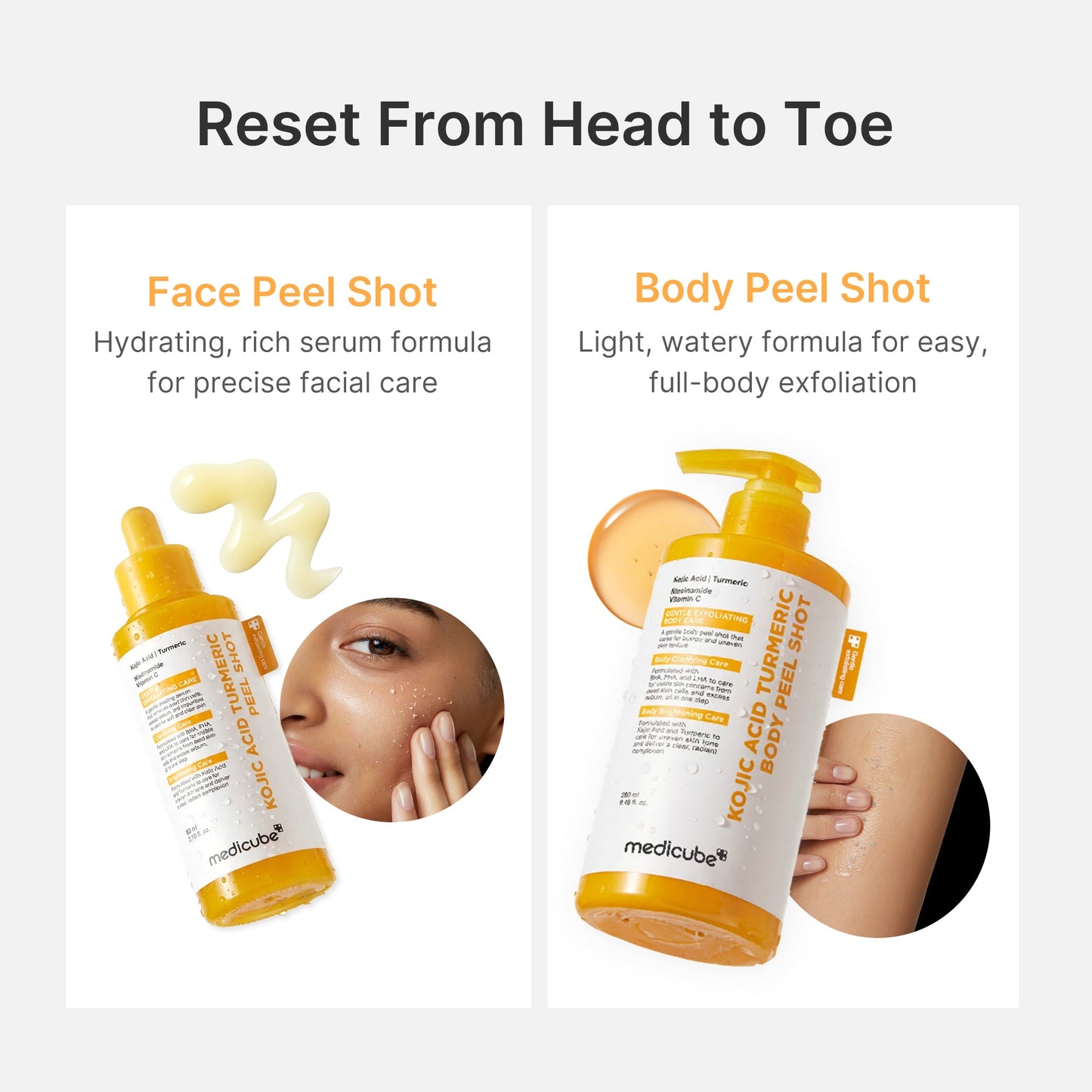 Medicube Kojic Acid Turmeric Body Peel Shot