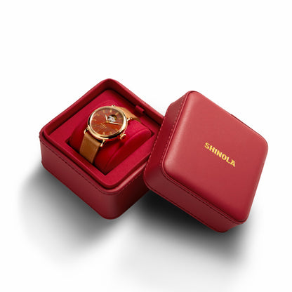 Shinola Gilda Radner Runwell Automatic Watch - Red Jasper