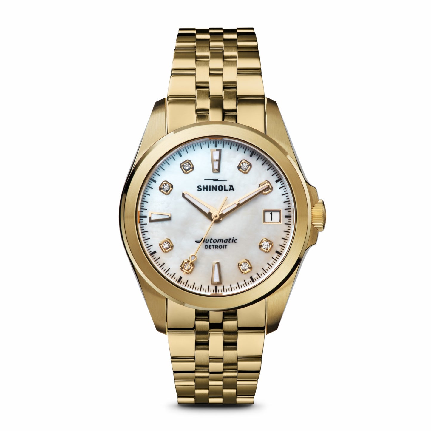 Shinola Circadian Monster Automatic Watch - Mother of Pearl Diamond
