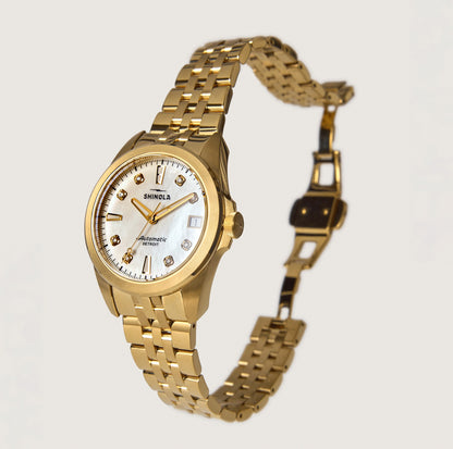 Shinola Circadian Monster Automatic Watch - Mother of Pearl Diamond