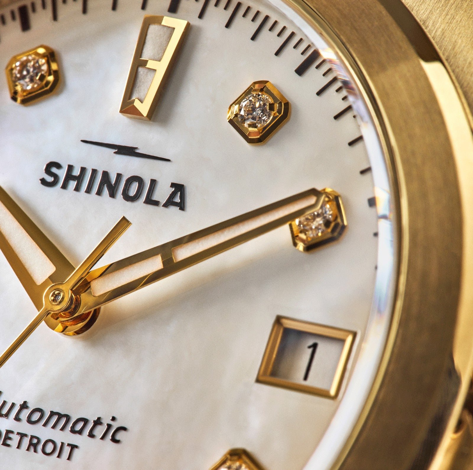 Shinola Circadian Monster Automatic Watch - Mother of Pearl Diamond