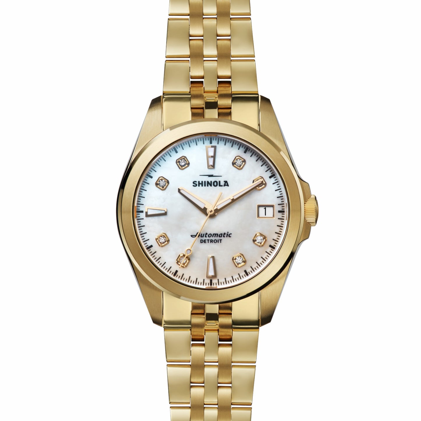 Shinola Circadian Monster Automatic Watch - Mother of Pearl Diamond