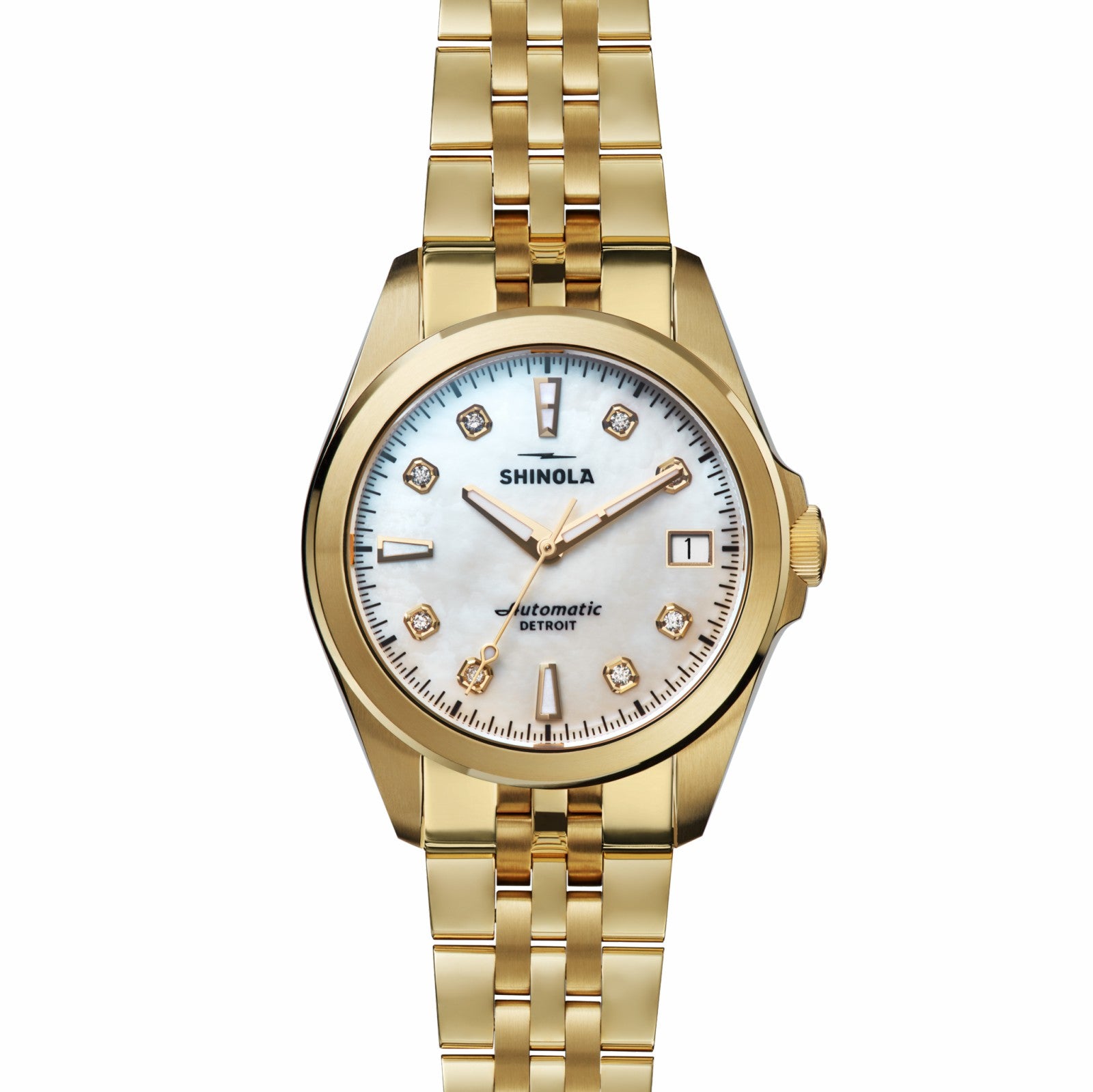 Shinola Circadian Monster Automatic Watch - Mother of Pearl Diamond