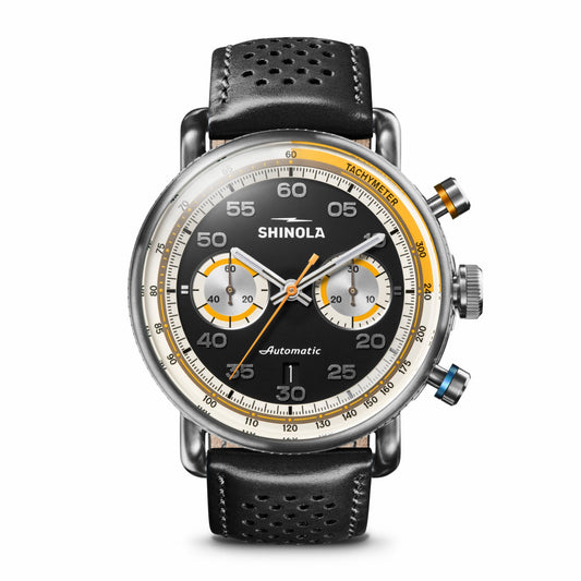 Shinola Canfield Speedway Open Road Automatic Chronograph Watch - Black