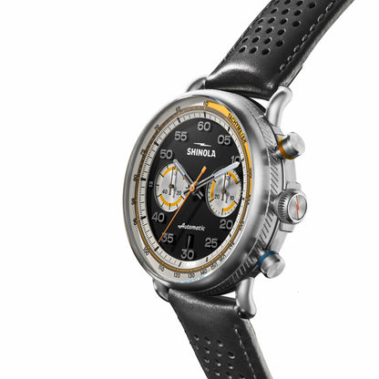 Shinola Canfield Speedway Open Road Automatic Chronograph Watch - Black