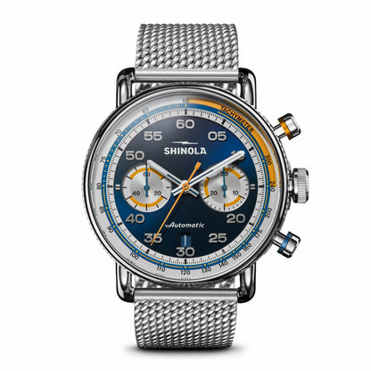 Shinola Canfield Speedway Open Road Automatic Chronograph Watch - Blue
