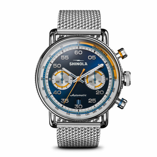 Shinola Canfield Speedway Open Road Automatic Chronograph Watch - Blue