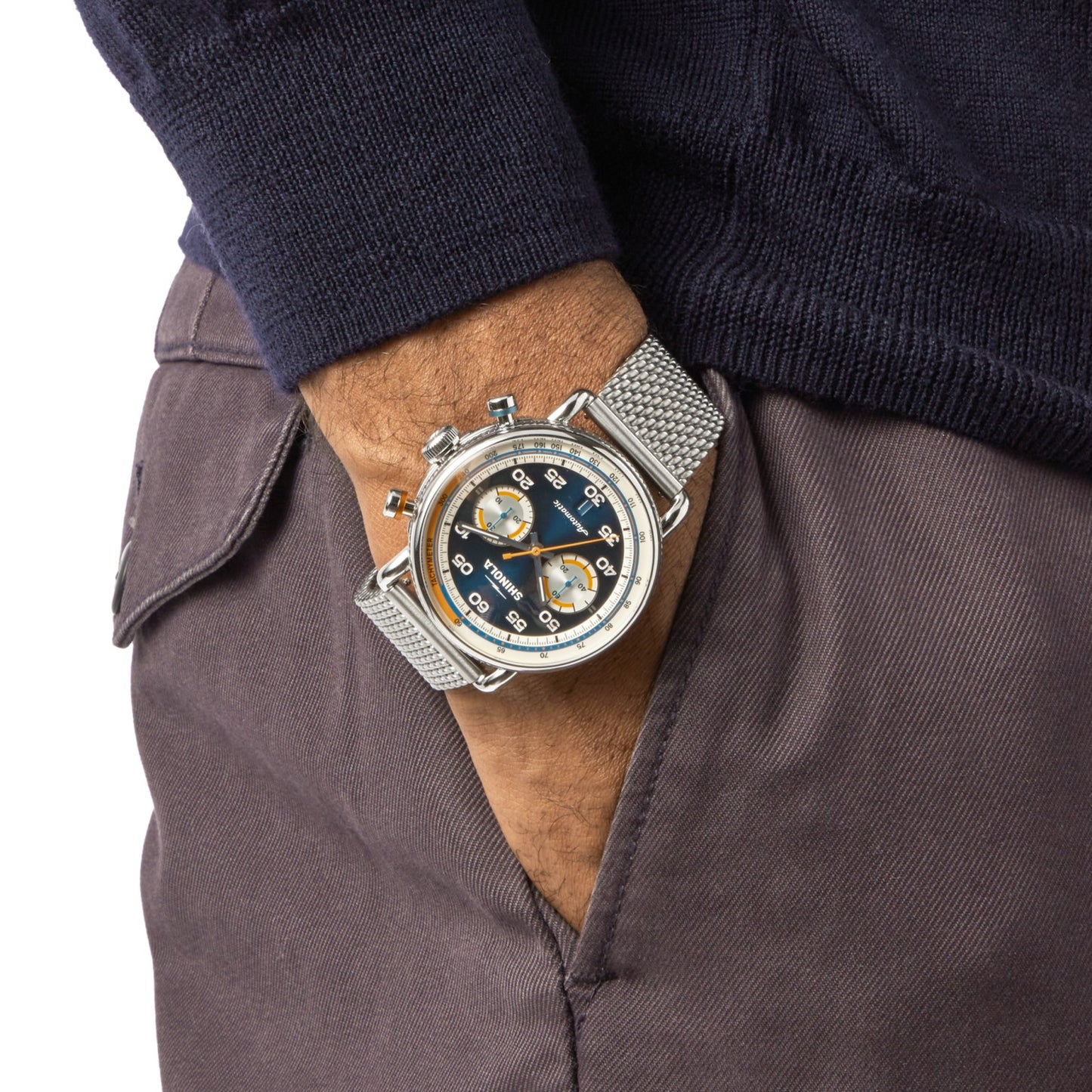 Shinola Canfield Speedway Open Road Automatic Chronograph Watch - Blue
