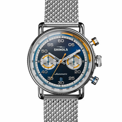 Shinola Canfield Speedway Open Road Automatic Chronograph Watch - Blue