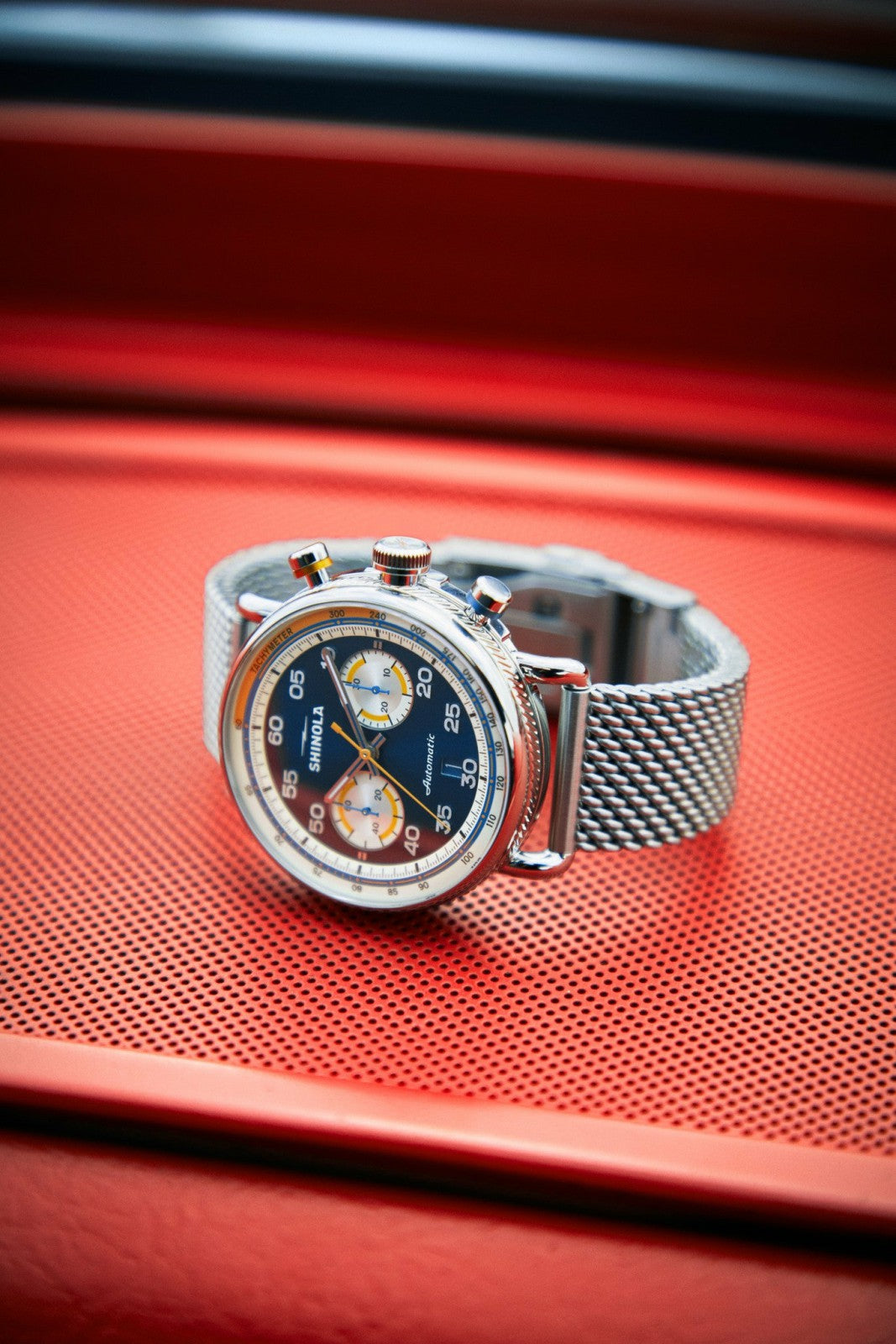 Shinola Canfield Speedway Open Road Automatic Chronograph Watch - Blue
