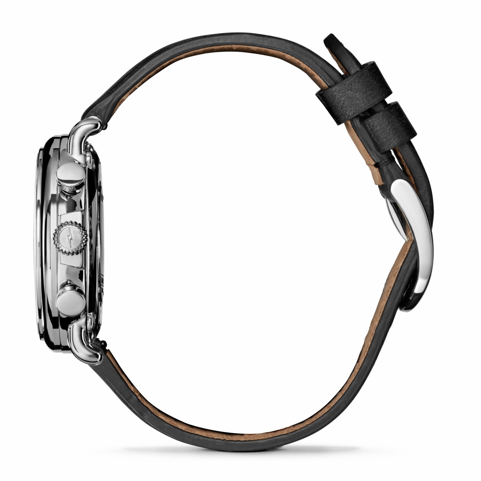 Shinola Runwell Chronograph Watch - Black Leather Strap