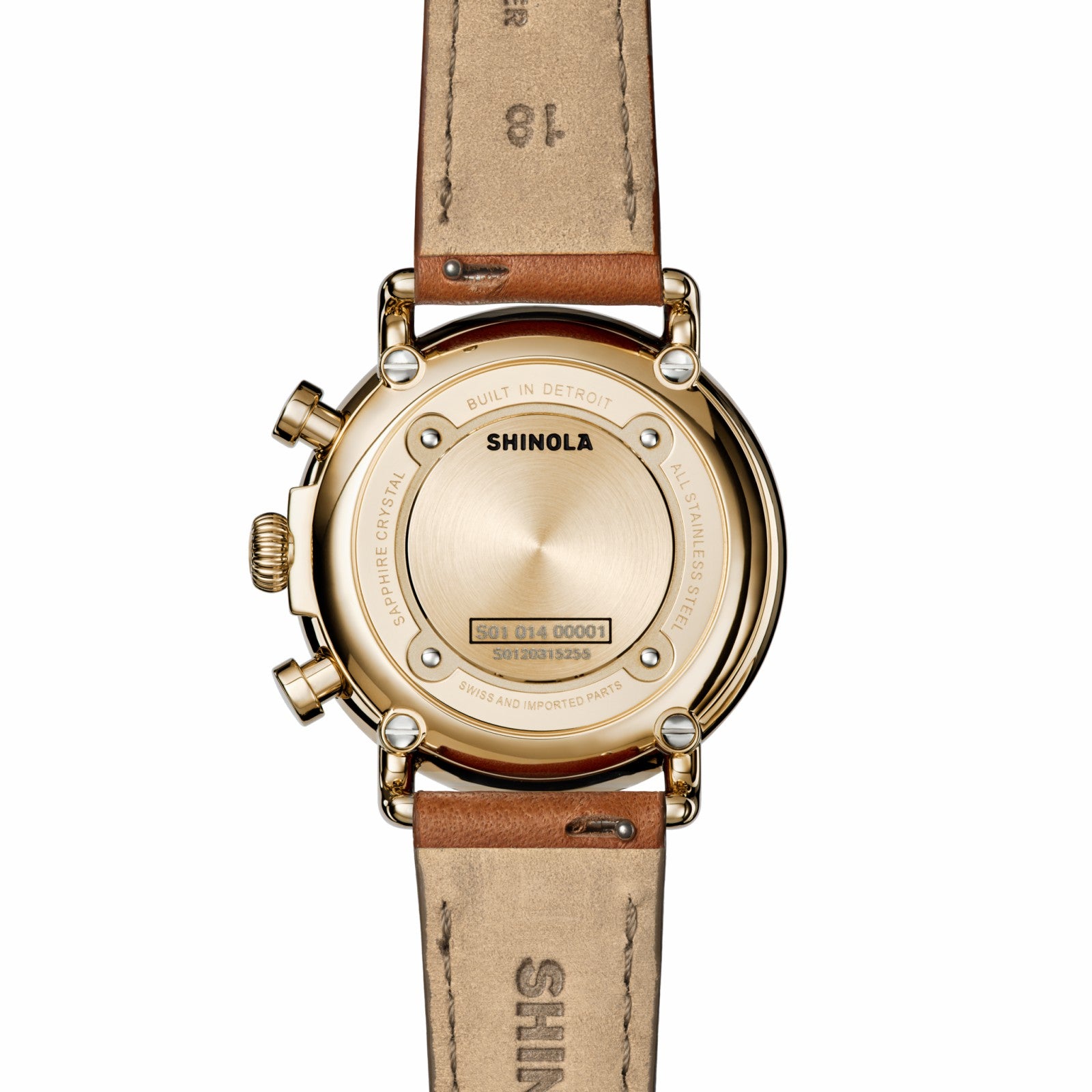 Shinola Runwell Chronograph Watch - Tan Leather Strap