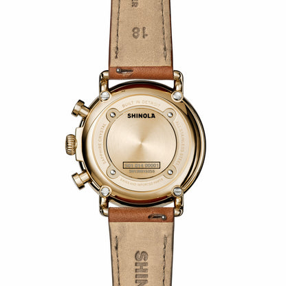 Shinola Runwell Chronograph Watch - Tan Leather Strap