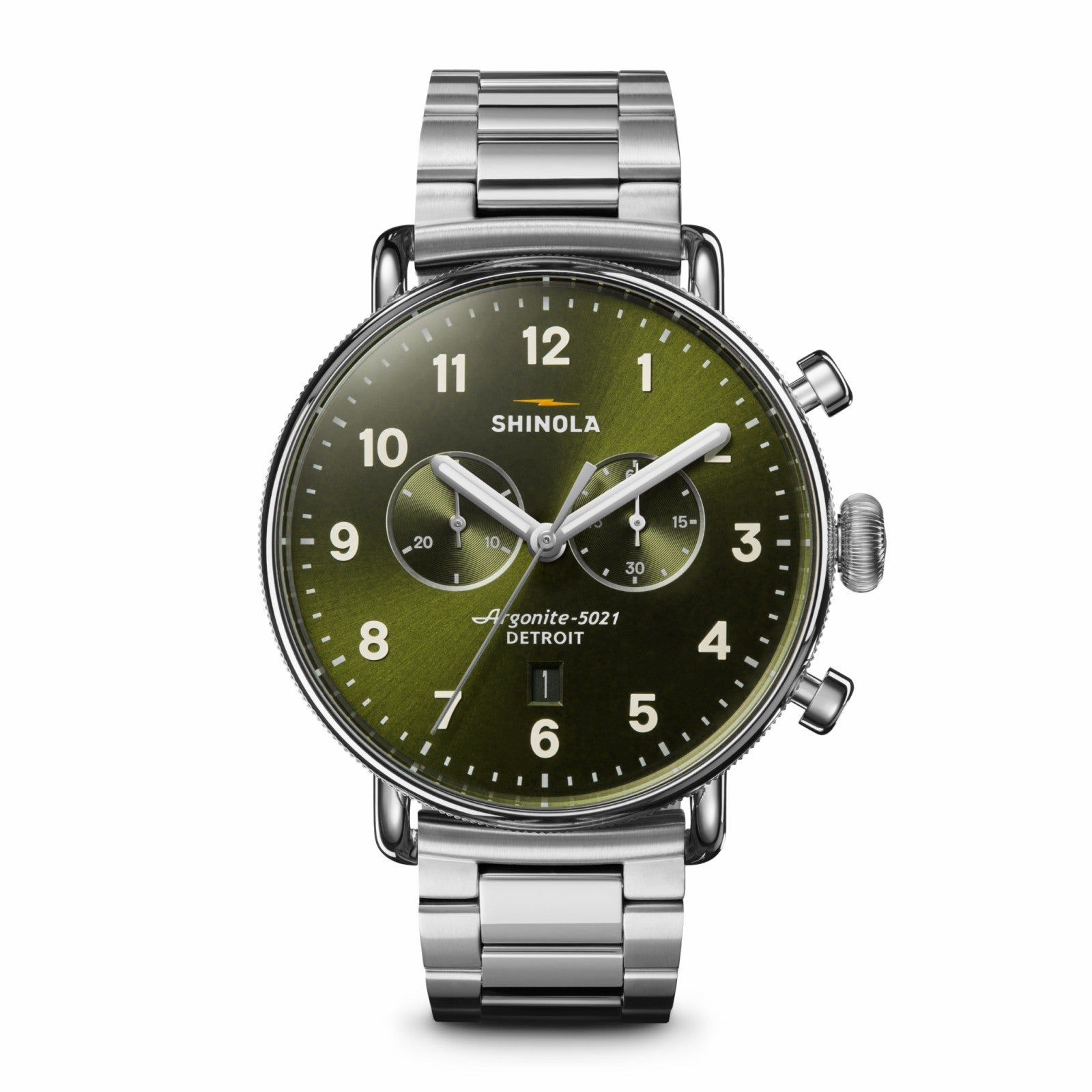 Shinola Canfield Chronograph Watch - Dark Olive