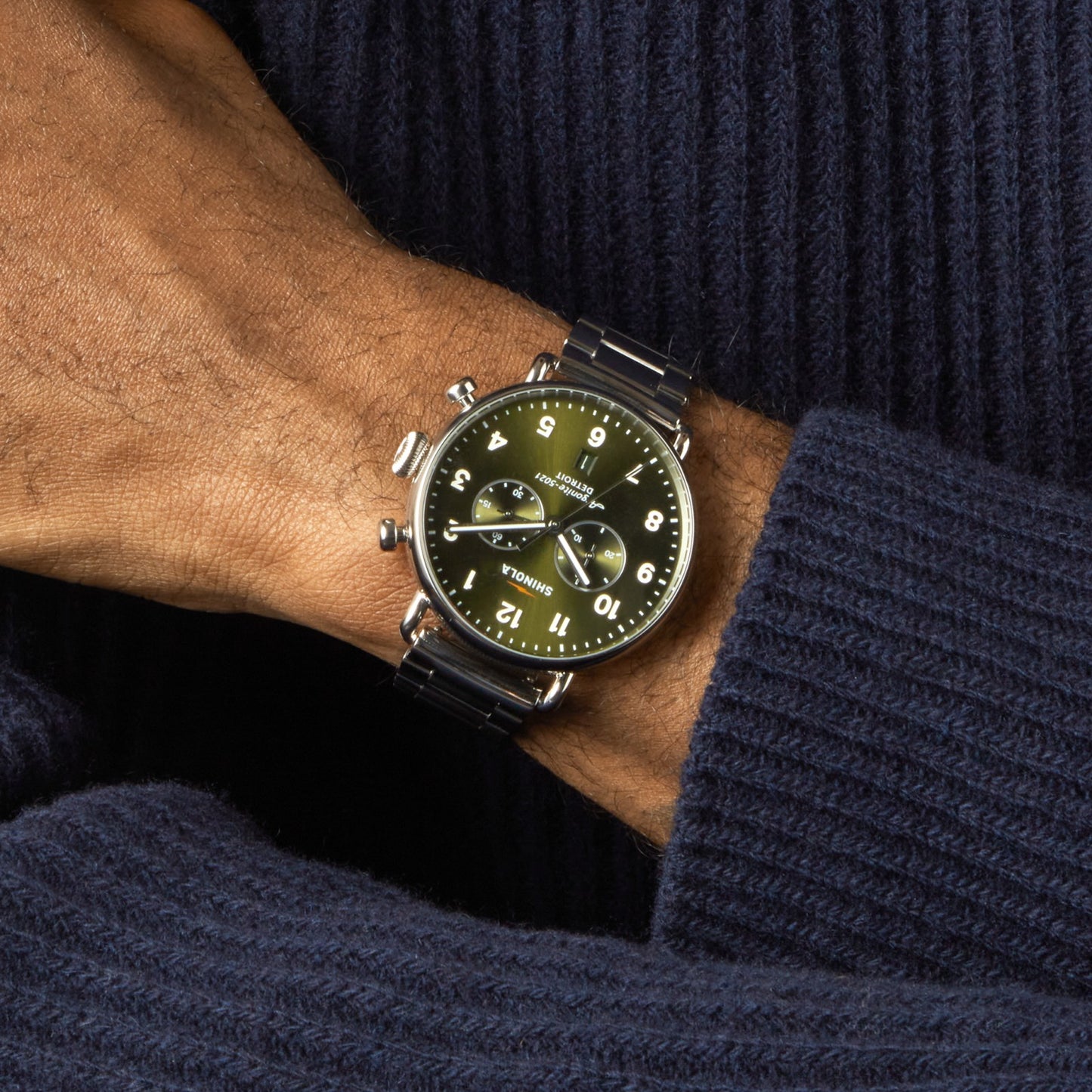 Shinola Canfield Chronograph Watch - Dark Olive