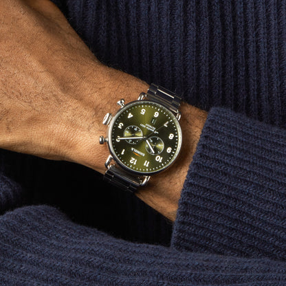 Shinola Canfield Chronograph Watch - Dark Olive