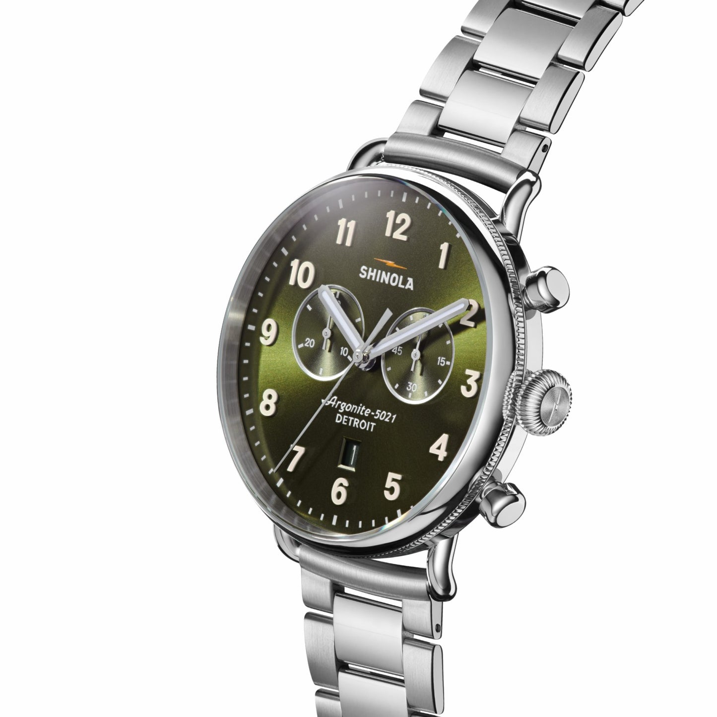 Shinola Canfield Chronograph Watch - Dark Olive