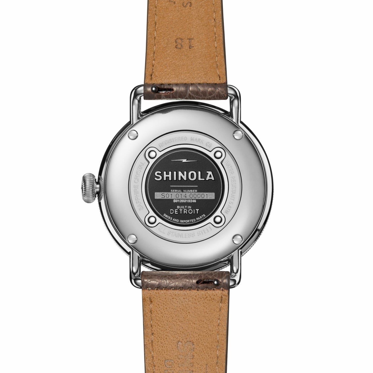 Shinola Canfield Watch - Gray Brown Alligator Strap