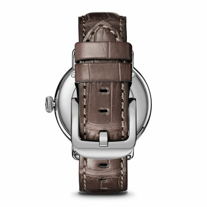 Shinola Canfield Watch - Gray Brown Alligator Strap