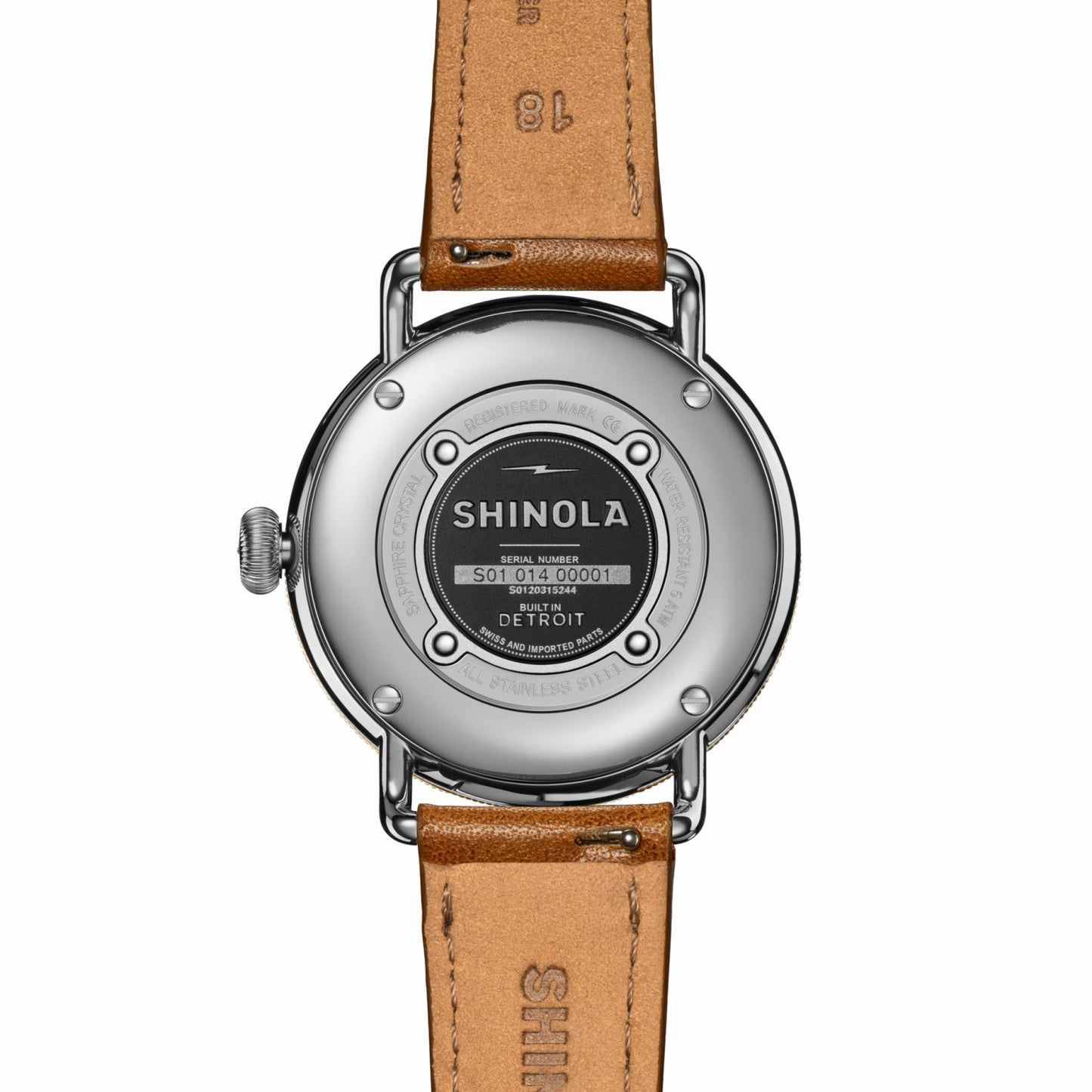 Shinola Canfield Watch - MOP Tan Leather Strap