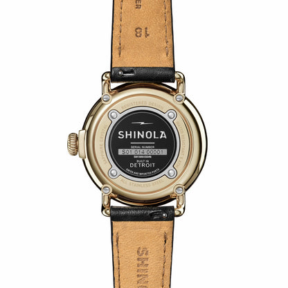 Shinola Runwell Watch - MOP Black Leather Strap