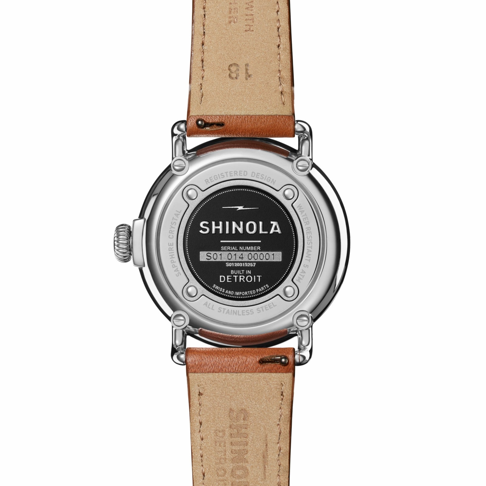 Shinola Runwell Watch - White Tan Leather Strap