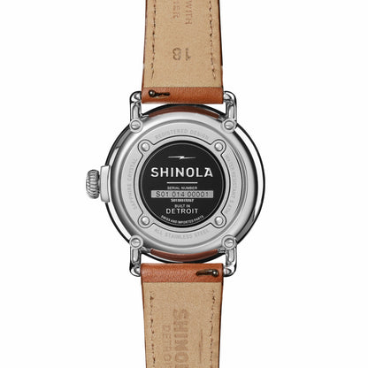 Shinola Runwell Watch - White Tan Leather Strap