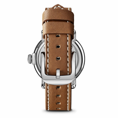 Shinola Runwell Watch - White Tan Leather Strap