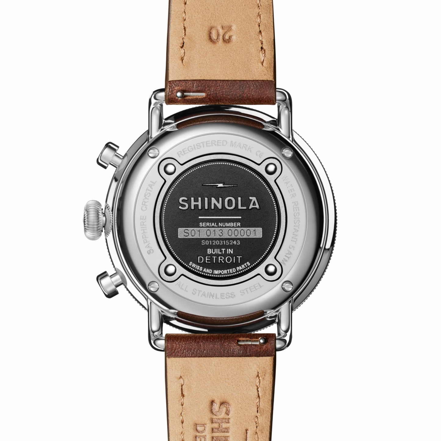 Shinola Canfield Chronograph Watch - Cattail Leather Strap