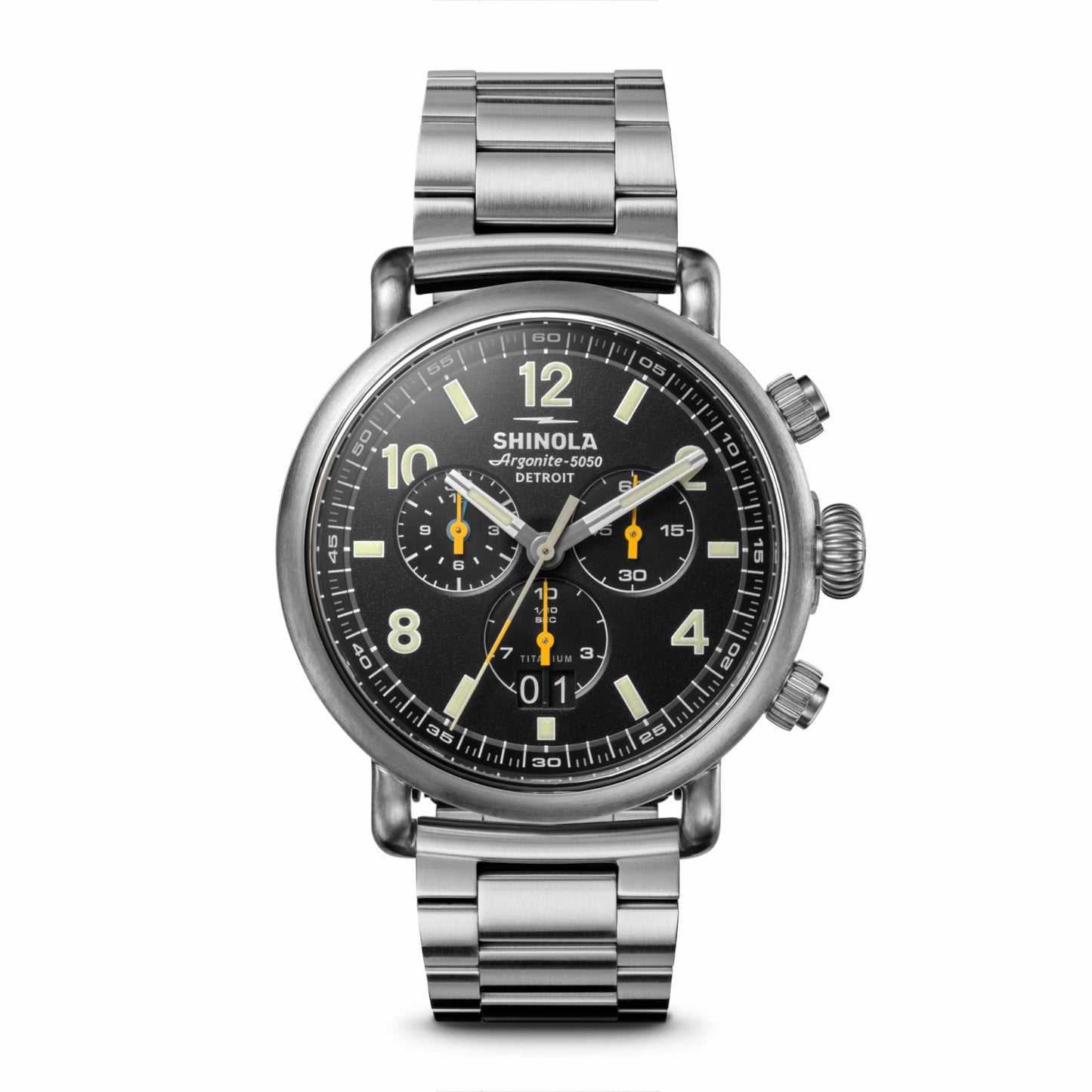 Shinola Runwell Chronograph West Wind Watch Gift Set with Additional Strap - B