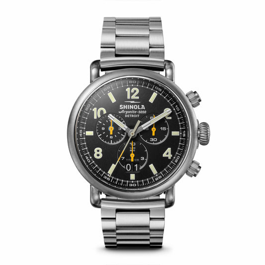 Shinola Runwell Chronograph West Wind Watch Gift Set with Additional Strap - B