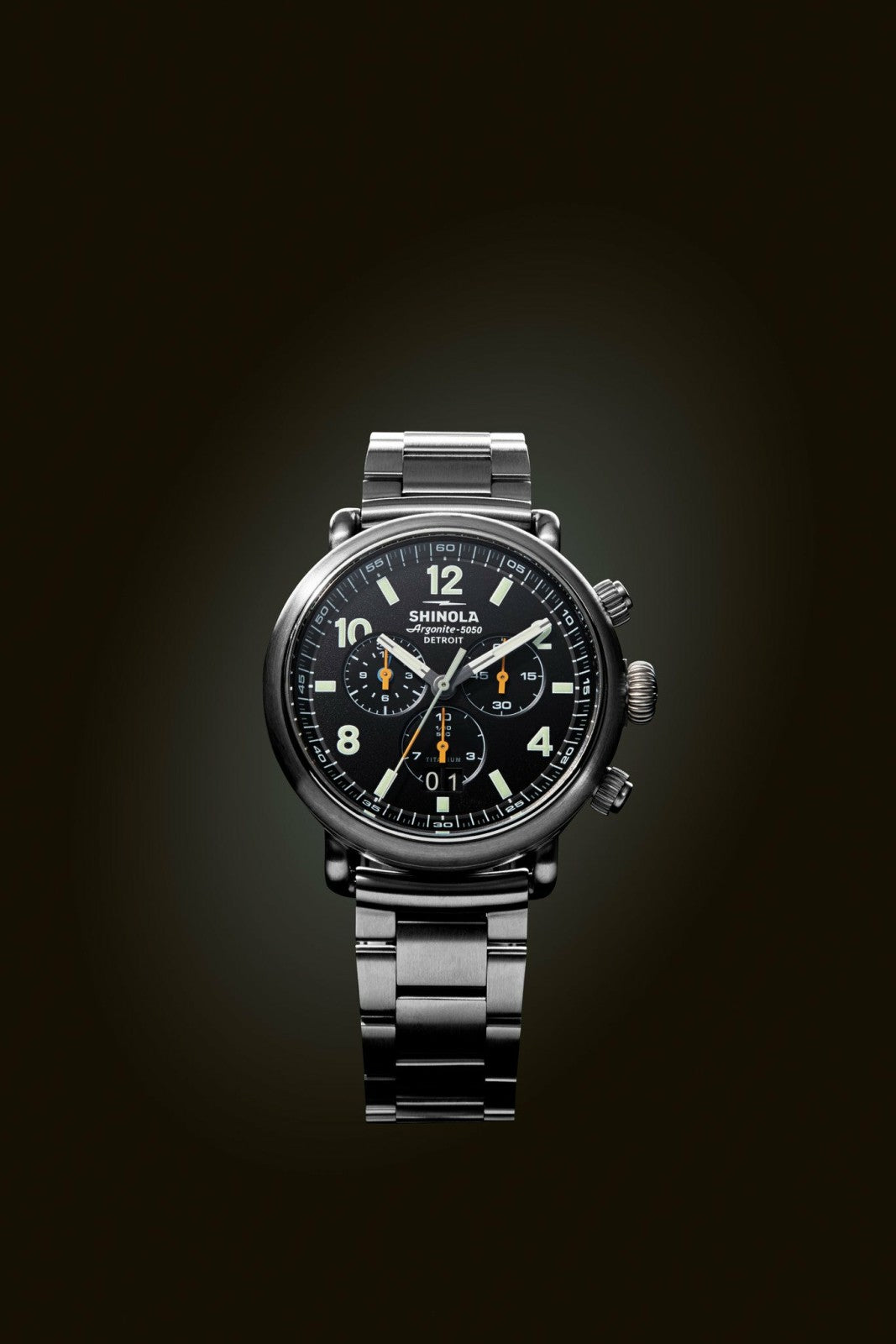 Shinola Runwell Chronograph West Wind Watch Gift Set with Additional Strap - B