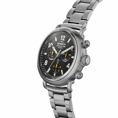 Shinola Runwell Chronograph West Wind Watch Gift Set with Additional Strap - B