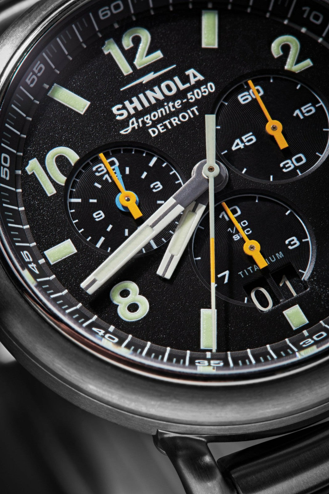 Shinola Runwell Chronograph West Wind Watch Gift Set with Additional Strap - B