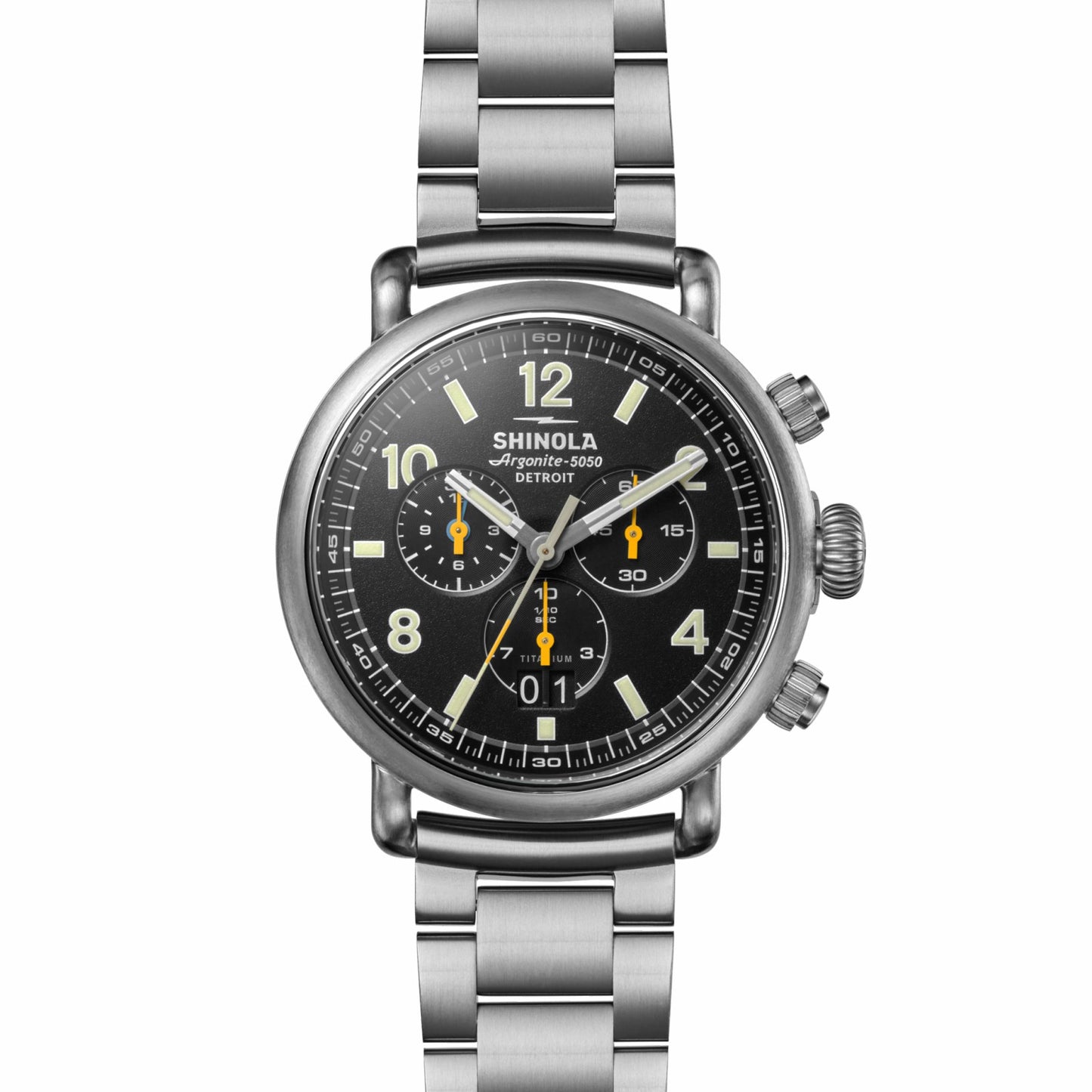 Shinola Runwell Chronograph West Wind Watch Gift Set with Additional Strap - B