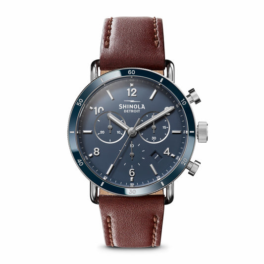 Shinola Canfield Sport Chronograph Watch - Midnight Blue