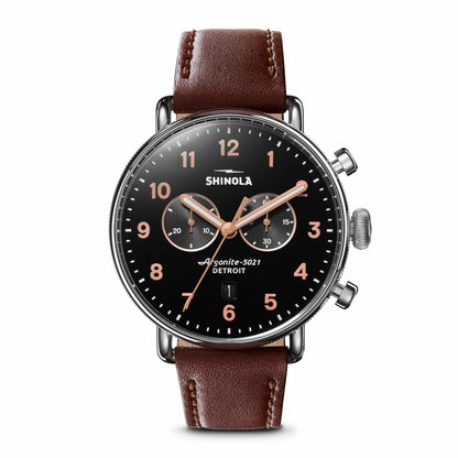 Shinola Canfield 2 Eye Chrono - Black