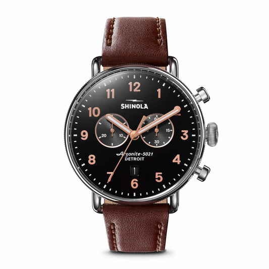 Shinola Canfield 2 Eye Chrono - Black