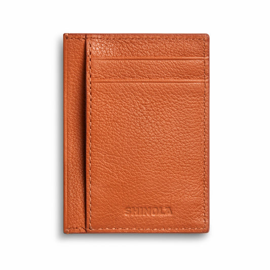 Shinola Canfield ID Card Holder - Rust