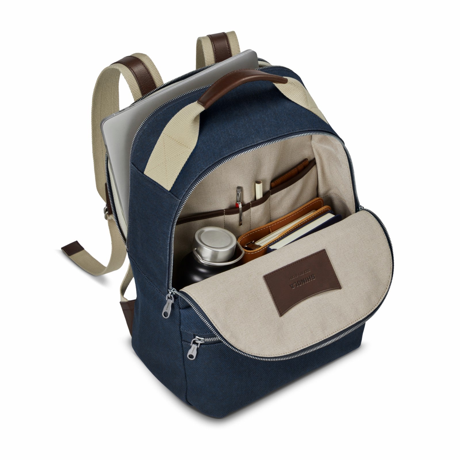 Shinola Runwell Canvas Backpack - Navy
