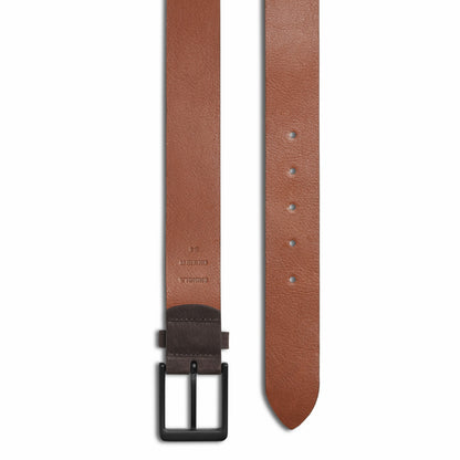 Shinola 1 1/2" Lightning Bolt Keeper Belt Nubuck - Dark Brown