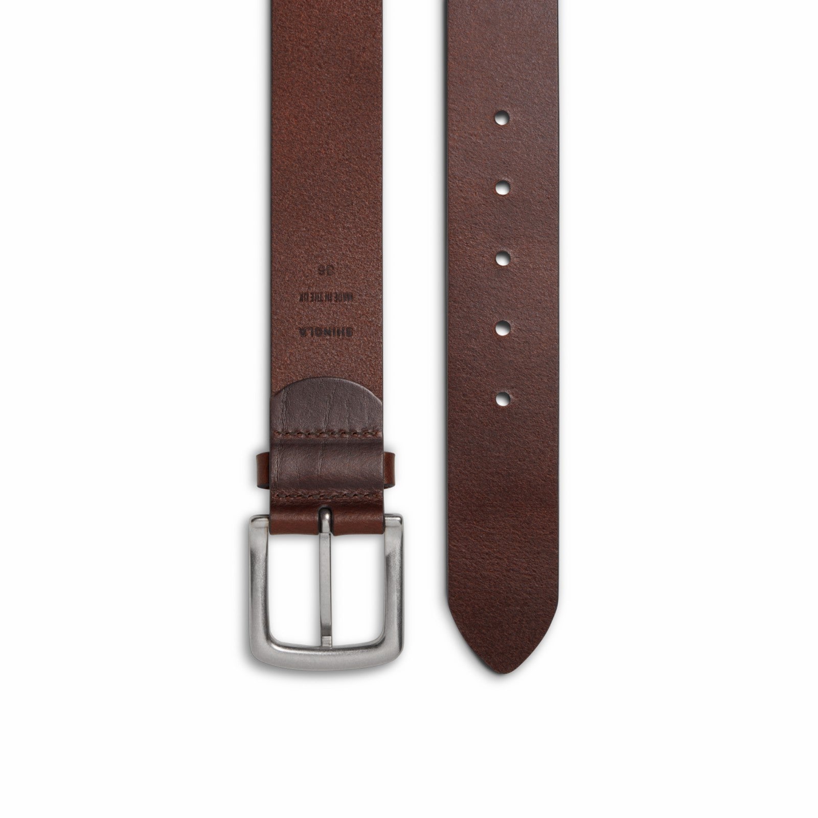 Shinola 1 1/2" Essential Belt Natural Leather - Dark Brown