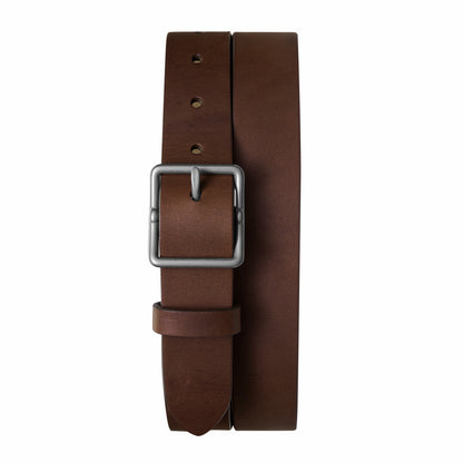 Shinola 1 1/4" Center Bar Buckle Belt - Medium Brown