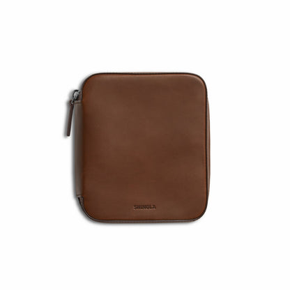 Shinola Four Watch Travel Case - Medium Brown
