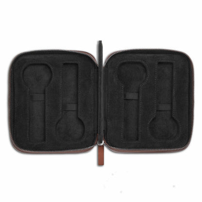 Shinola Four Watch Travel Case - Medium Brown